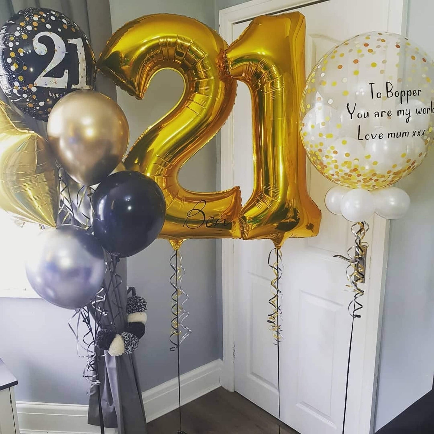 40 Inch Gold 21 Number Balloons Giant Jumbo Huge 12 Or 21 Foil Mylar Helium Number Digital Balloons Gold Birthday Mylar Digital