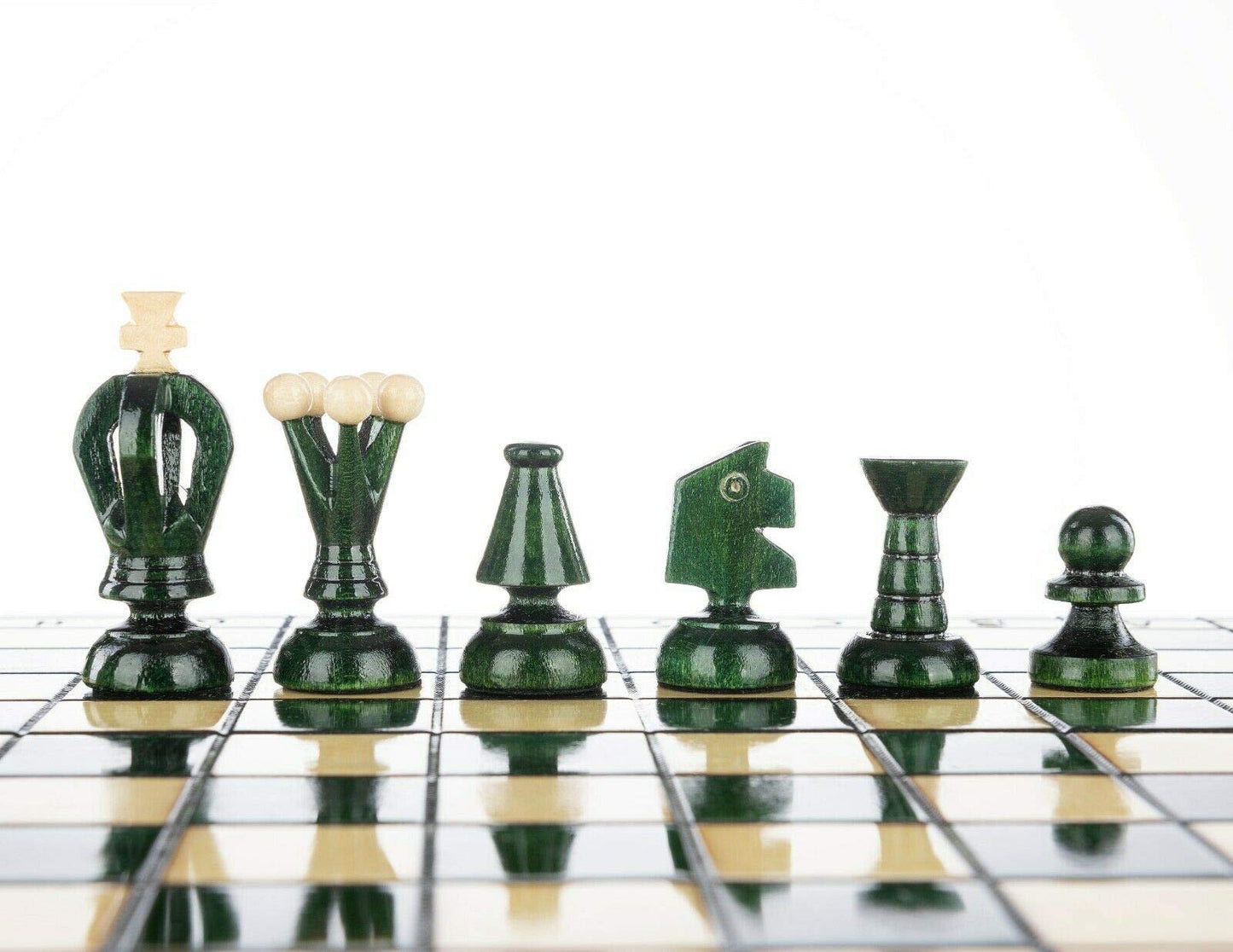 Chess And Games Shop Muba Wooden Chess Set Paris Apple Wooden International Board Vintage Carved Pieces - 14 Inches