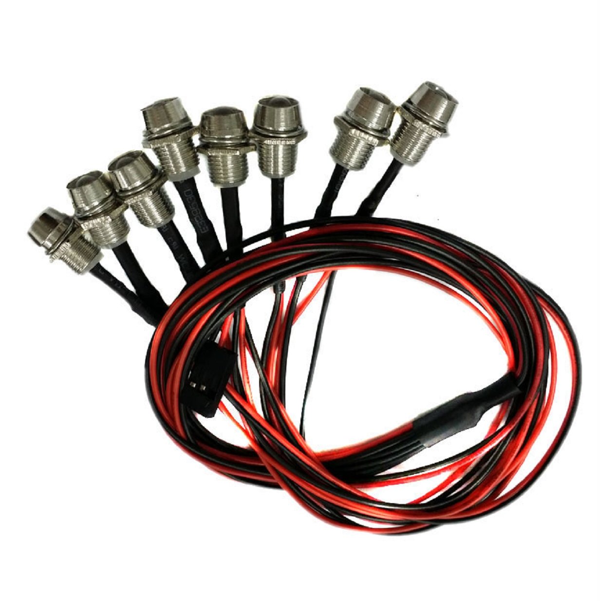 ShareGoo 8Leds LED Light Headlights Taillight Kit Accessories Compatible with Traxxas HSP Tamiya Redcat RC4WD Axial SCX10 RC Car