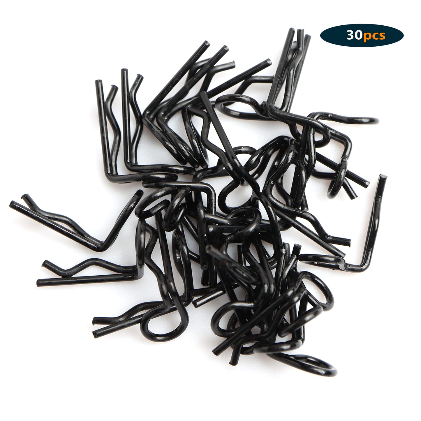 GDOOL 30-Pack 90-Degree Angle 1mm Body Clips Bent Springy Pins WJ07 for All 1/16 1/18 1/20 Scale Model Car Truck Crawler Truck(B
