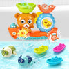 Baby Bath Toys Toddlers 1-3 Bear Kids Bath Tub Toys With 2 Turtle Swimming Wind Up Water Toys & 3 Floating Boat Bathtub Toys For Infants Boys Girls 18+ Months Gifts Box Set
