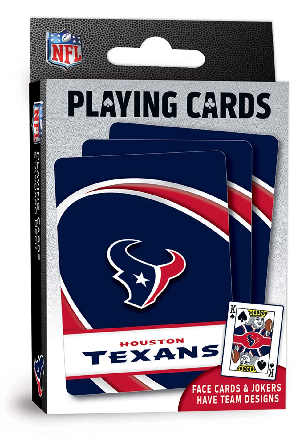 Masterpieces Officially Licensed Nfl Houston Texans Playing Cards - 54 Card Deck For Adults