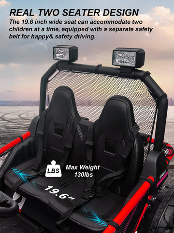 Ottaro 24V 10Ah Ride On Utv Cars 2 Seater, Electric Cars Vehicles For Kids Teens,Metal Frame,Eva Wheels, 2X200W Powerful Motors,