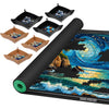 Pohxev Jigsaw Puzzle Mat Roll Up - Portable 53” x 35” for 3000 Pieces, Non-Slip Rubber Bottom, Includes 6 Sorting Trays & Storage Bag,