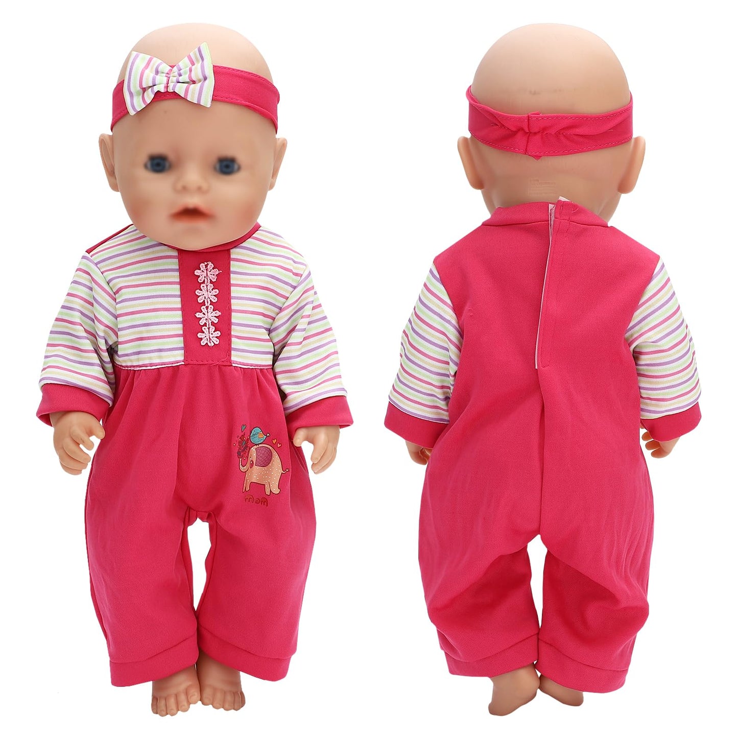 Sotogo 5 Sets Baby Doll Clothes Outfits Jumpsuits For 14-16 Inch Baby Doll, 43Cm New Born Baby Doll, 15 Inch Baby Doll And Ameri