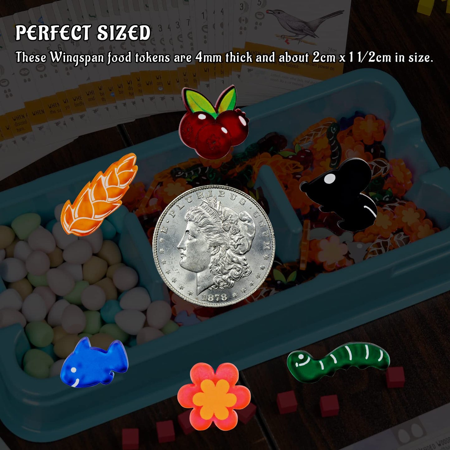Czyy Wingspan Food Resource Tokens Included Nectar Set Of 174 Acrylic Laser Cut Upgraded For Wingspan Board Game