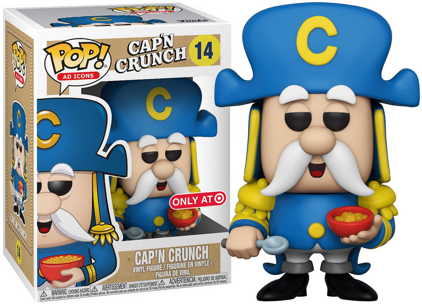 Funko Pop Ad Icons Cap'n Crunch Vinyl Figure #14 - Target Exclusive, Multicolor, 30874 JJL 180502 30858 30780