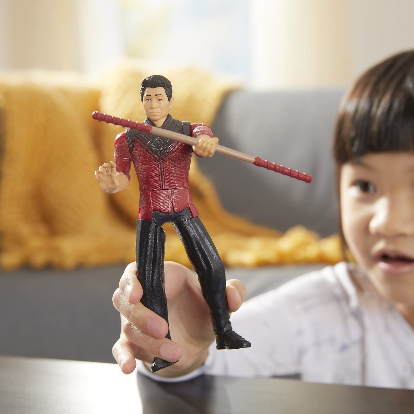 Marvel Hasbro Shang-Chi And The Legend Of The Ten Rings Shang-Chi 6-Inch Action Figure Toy With Bo Staff Attack Feature! For Kids Ages 4 And Up