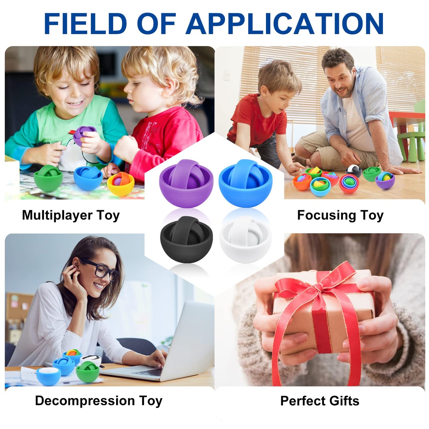 Yrissmiss Fidget Toys For Kids, Fidget Gyro For Adults, Gifts For Boys Girls Teens Kids Christmas New Year Valentine'S Day, Adhd