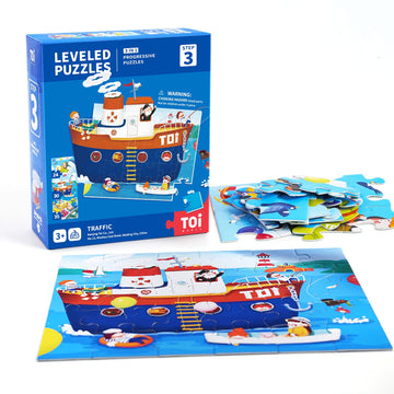Toi Leveled Puzzles For Kids Aged 3 And Up, Toddler Puzzle Preschool Learning Jigsaw Puzzles, Large Pieces Educational Game For