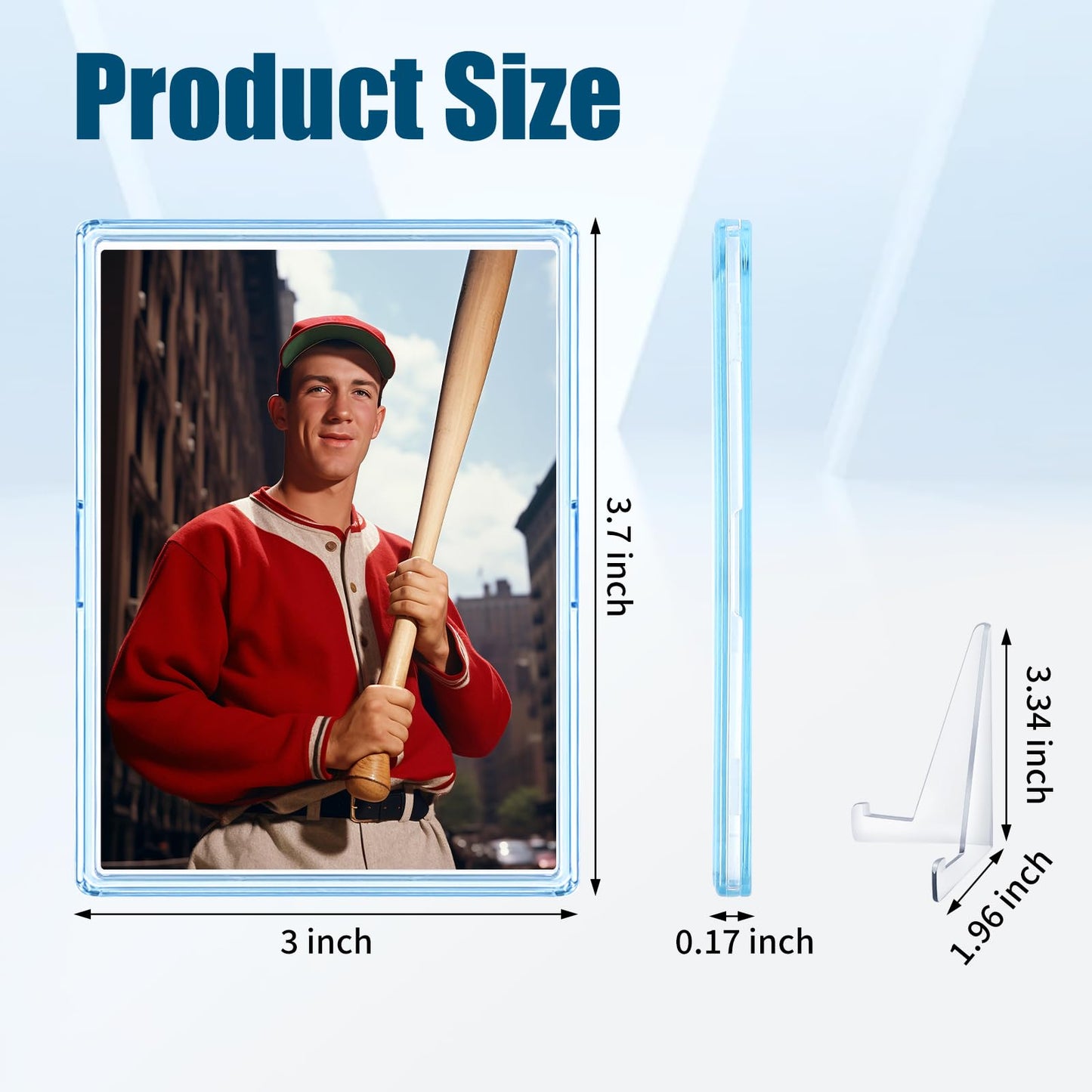 30 Pack Arcylic Card Sleeves Card Protector Cases Fit For Trading Cards Standard Sports Baseball Card Holder Collectibles + 5 Pa