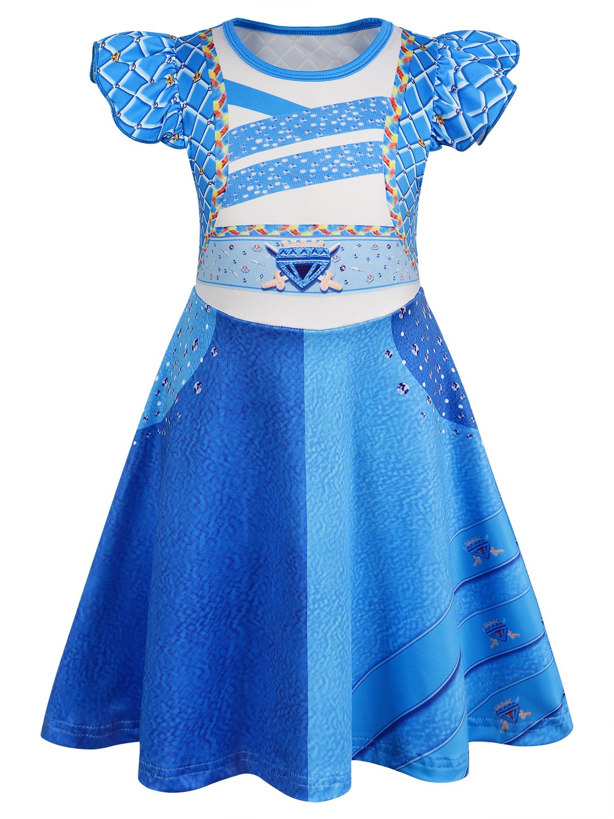 Sukyfecde Princess Dresses Costume For Toddler Girls Halloween Costumes Birthday Party Role Play Outfits 9-10 Blue