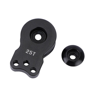 DJX Aluminum 25T Servo Saver 3 Holes Adjustable Hi-Torque Servo Horn for 1/8 1/10 Remote Control Car Boat (Black)