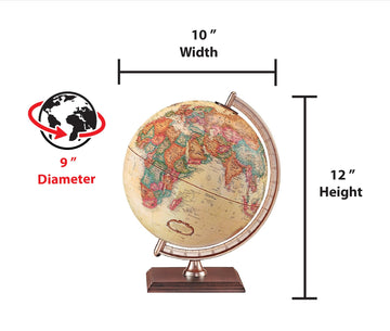 Replogle Globes Forester Globe, Antique Ocean, 9-Inch Diameter, Small, Multi