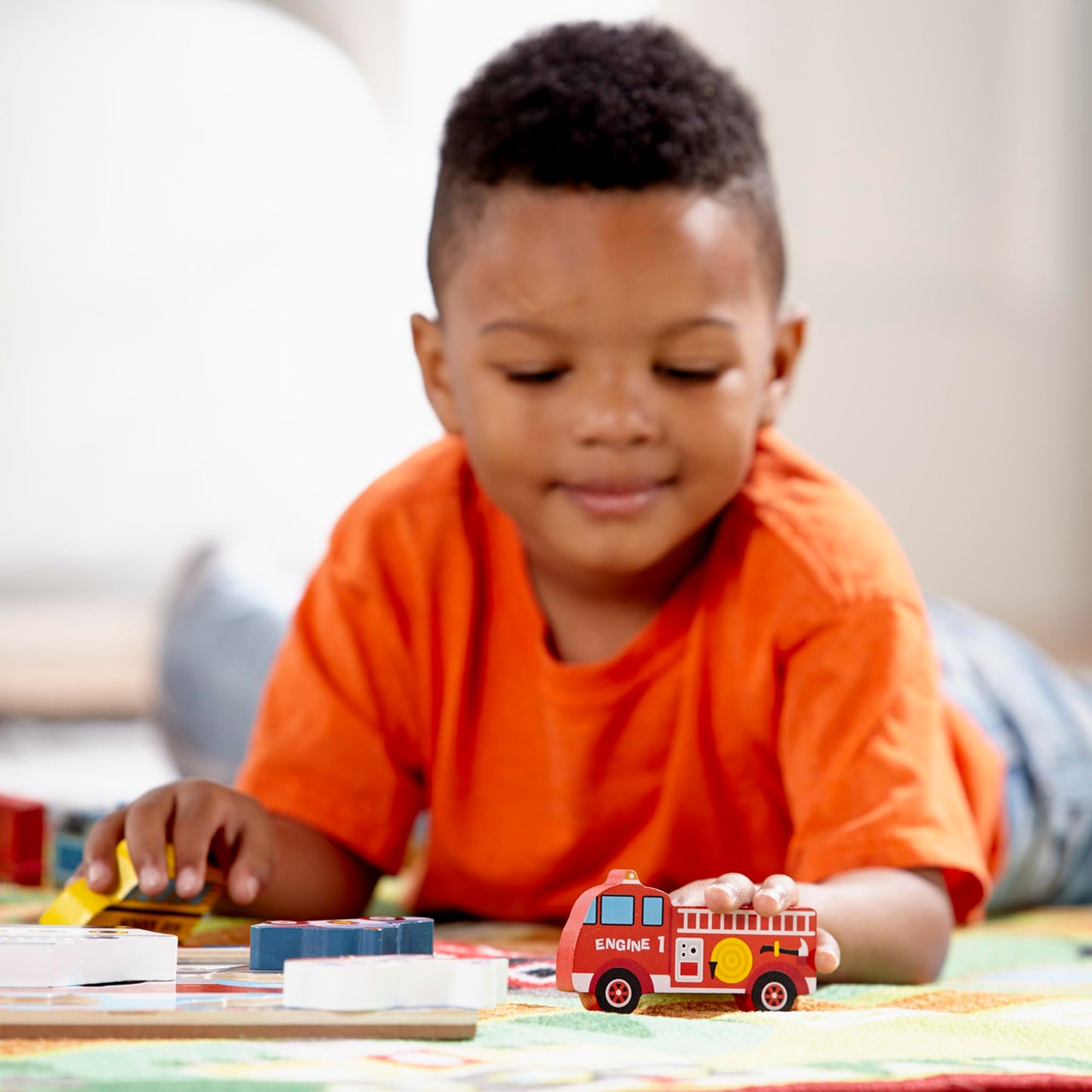 Melissa & Doug Vehicles Wooden Chunky Puzzle - Plane, Train, Cars, And Boats (9 Pcs) - Fsc Certified