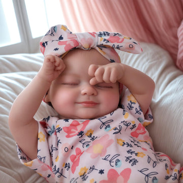BABESIDE Lifelike Reborn Baby Doll - Skylar 17-Inch Vinyl Girl in Pink - Realistic Sleeping Doll for Cuddling and Collection