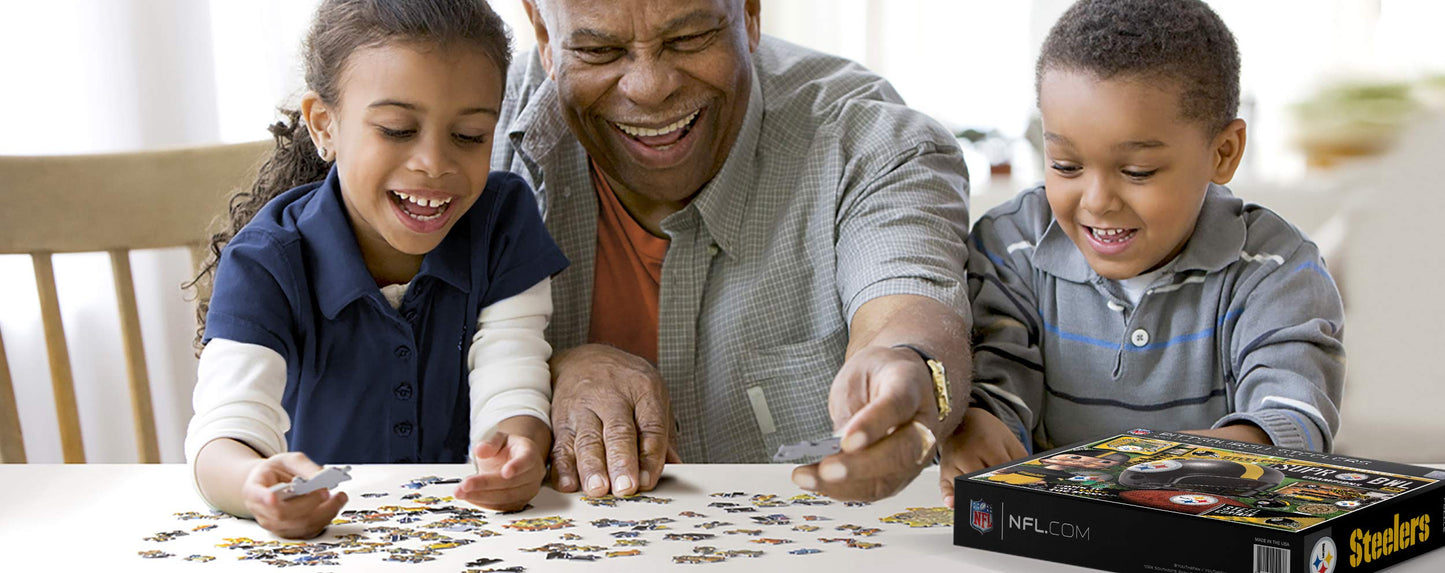 YouTheFan NFL Pittsburgh Steelers Retro Series Puzzle - 500 Pieces, Large