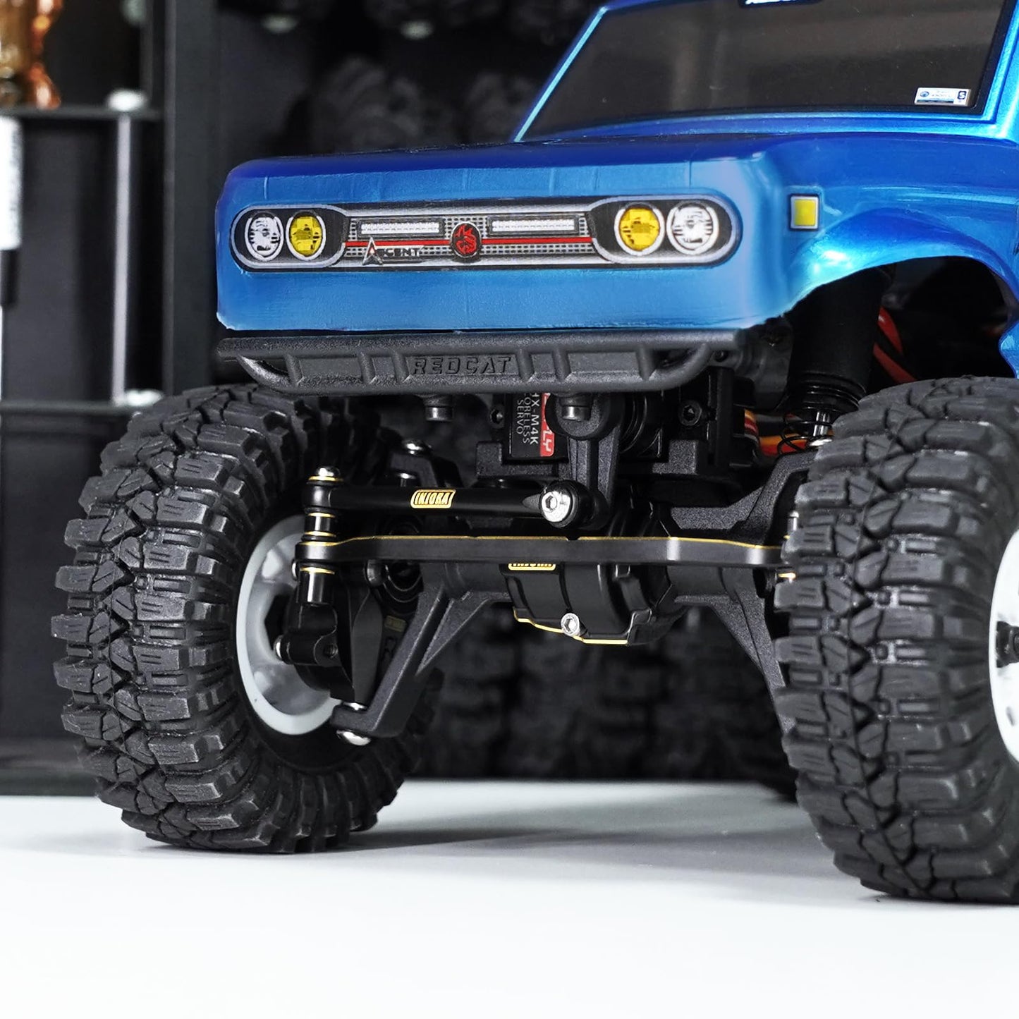 INJORA 11g Black Coating Brass Steering Link for 1/18 RC Crawler Redcat Ascent-18