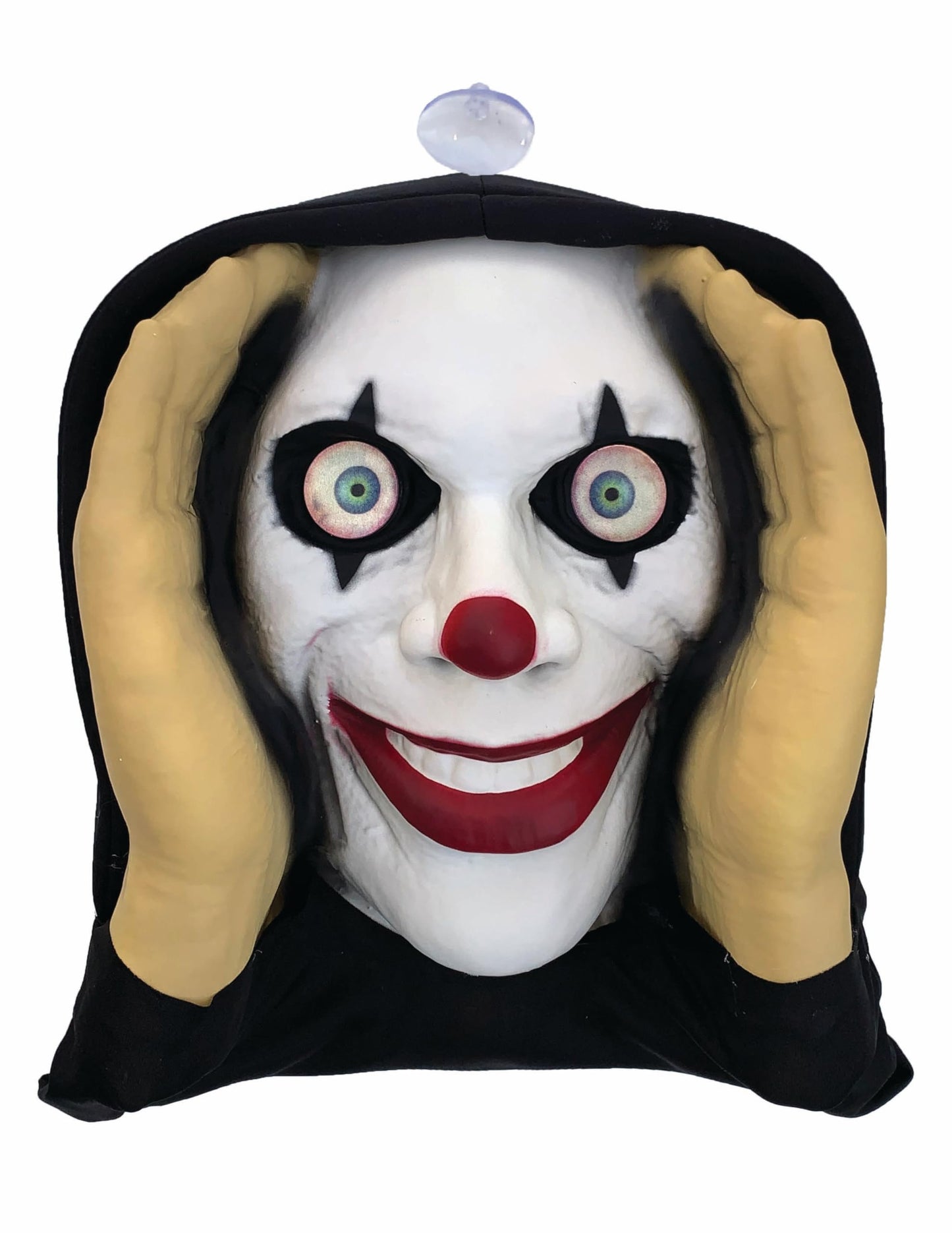 Scary Peeper Halloween Decoration Lenticular-Eyed Clown Peeping Tom, Indoor Outdoor Window Hanging Mask For Creepy Spooky House Party Jump Scares Tricks Wicked Laughs Prank Novelty Decor Gag Gift