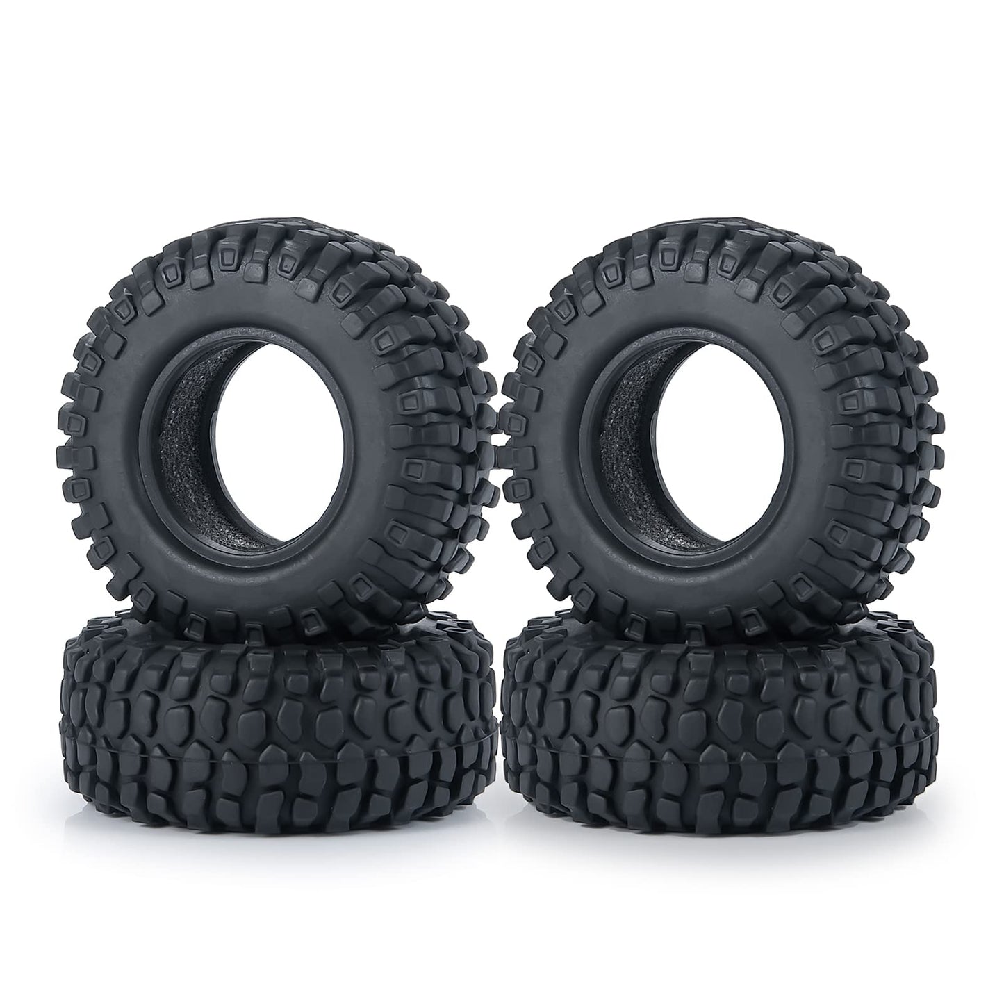 MOHERO 1.0 Crawler Tires Soft Rubber Wheel Tires 4PCS for 1/24 Axial SCX24 90081 AXI00001 AXI00002 AXI00005 AXI00006 RC Crawler