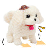 Cuteoy Walking White Dog Stuffed Animal Talking Wagging Nodding Educational Plush Puppy Toy Electric Interactive Animated Plushies For Girls Boys Birthday