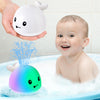Gigilli Baby Whale Bath Toy, Usb Rechargeable Bath Fountain Toy 6-12 12-18 Months, Light Up Bath Toys Sprinkler, Spray Water Poo