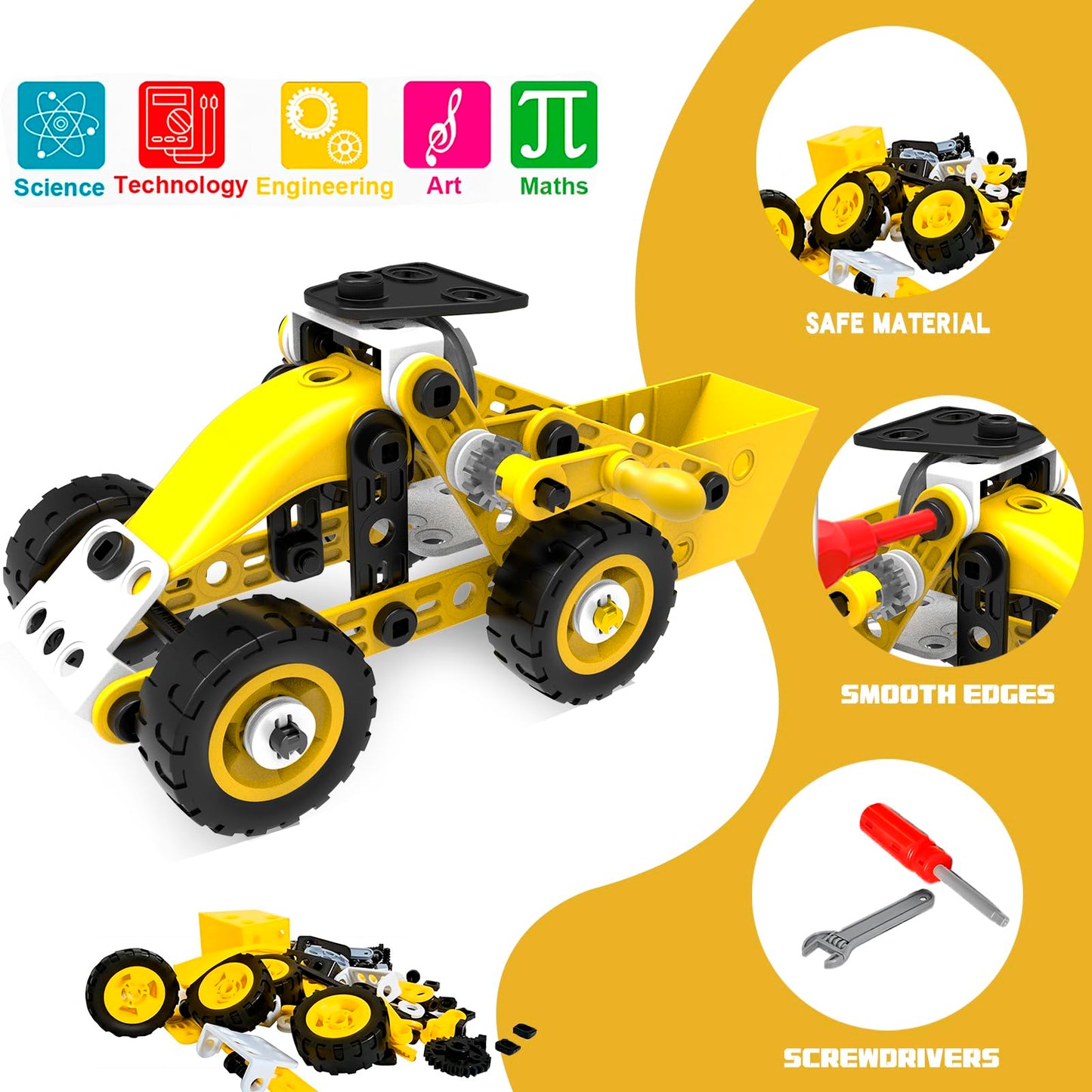 Stem Toys For 5 6 7 8 9+ Year Old Building Block Kit Stem Activities Projects Boy Toys Age 4-8 5-7 6-8 8-10 Creative Set Educati