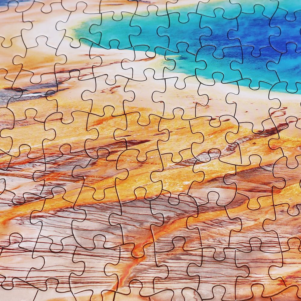 Beduke Jigsaw Puzzles For Adults 1000 Piece - Every Piece Is Unique - Yellowstone National Park Thick Sturdy Cardboard Precise Interlocking Family Game Puzzle Age 14+