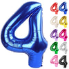 Metallic Blue Number 4 Balloon 40 Inch, 4 Balloon Number, 4Th Birthday Decorations, Navy Blue Party Supplies For Boys Girls