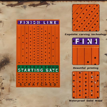 Horow Horse Racing Board Game Solid Wood Horse Race Card And Dice Board Game Luxury Edition Set With 11 Metal Horses 2 Dices And