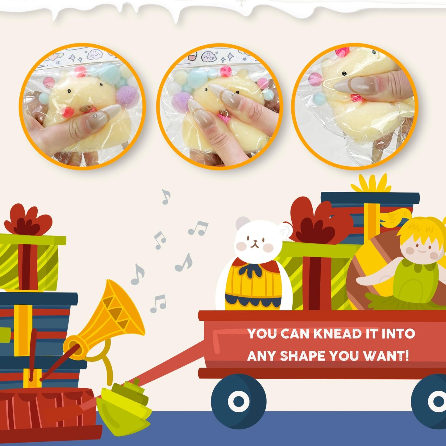 Taba Squishy Toys Valentines Cute Kawaii Cat Paw Squeeze Toys Sticky Squishy Fidget Toys Silicone Squeeze Toy for Stress Relief Cute Soft Toys Best Valentines Gift for Anniversary (Chubby cat)