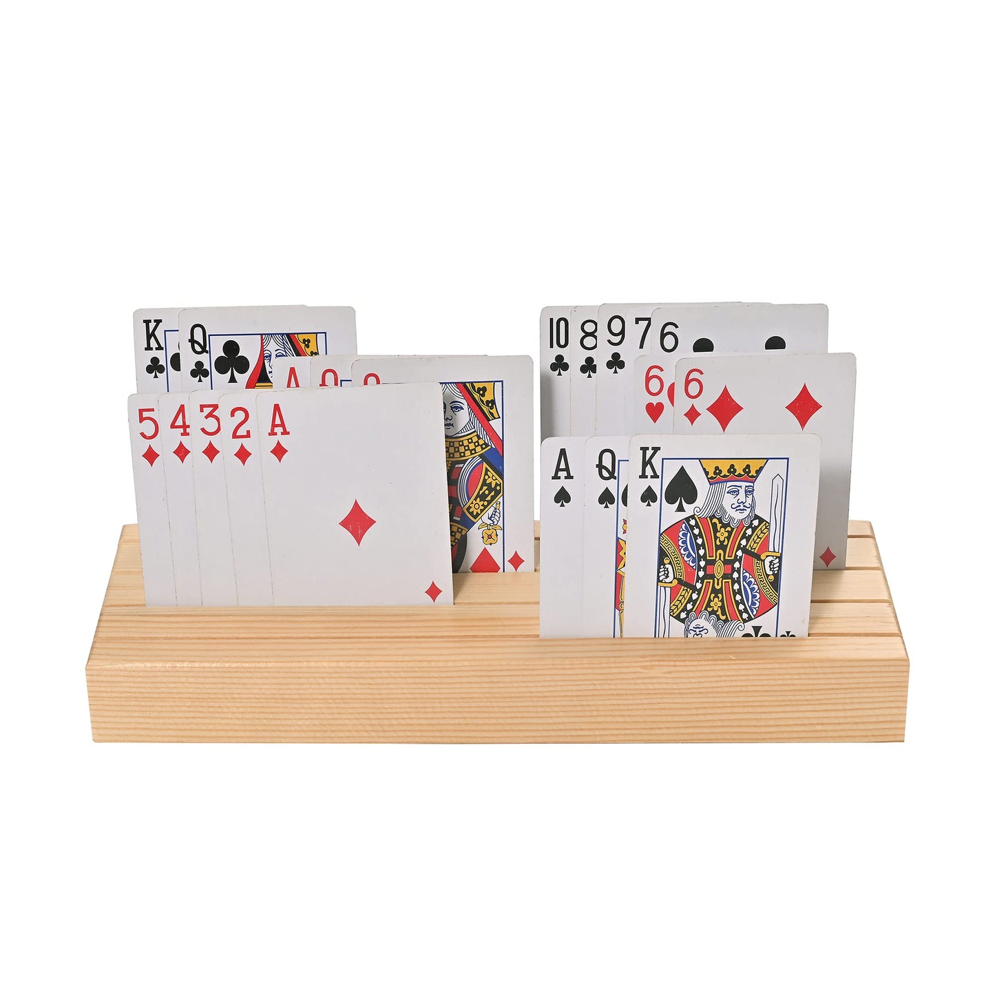Willowdale Wooden Card Holder For Playing Cards Set Of 2, Canasta Cards Bridge Card Playing Card Holders For Adults, Solid Wood
