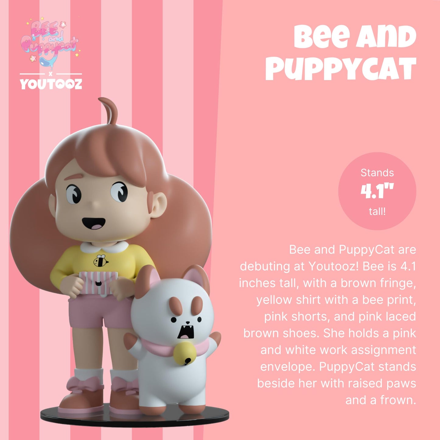 Youtooz Bee And Puppycat Vinyl Figurine Bee And Puppy Cat 12 Cm, Black