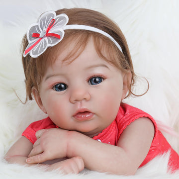 WOOROY Realistic Reborn Baby Dolls - 18 Inch Lifelike Newborn Baby Girl, Real Baby with Soft Weighted Body, Real Life Reborn Dol