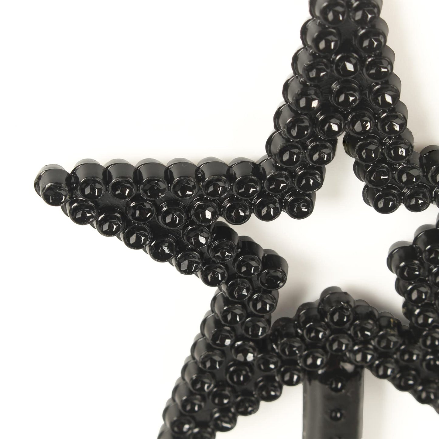 Qeuly Star Wand Black Fairy Wand 13 Inches Angel Wand Star Magic Princess Wands Plating Silver Star Stick (Black)