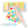 12 Pcs Sidewalk Chalk Set For Kids, 12 Colors Dust-Free Washable Outdoor Toddler Chalk With Holder For Blackboard Drawing Writin
