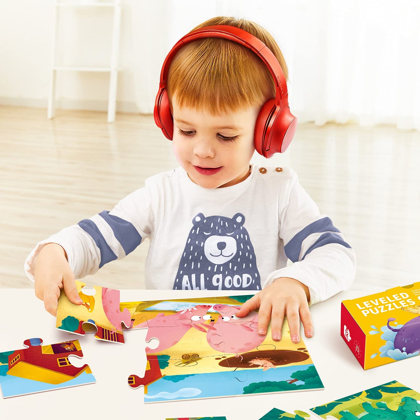 Toi Leveled Puzzles For Kids Aged 2.5 And Up, Toddler Puzzle Preschool Learning Jigsaw Puzzles, Large Pieces Educational Game Fo