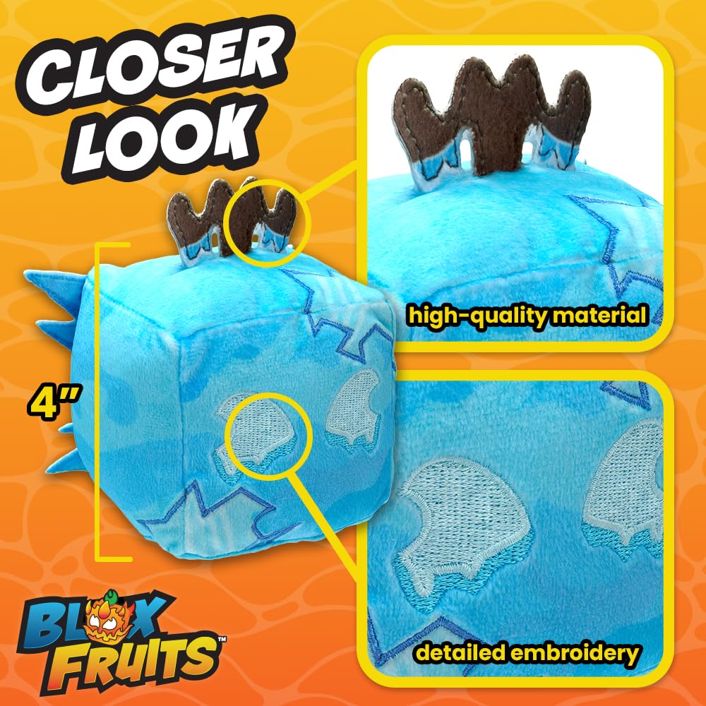 PhatMojo BLOX Fruits Plush Collectible 2-Pack (4" Tall, Series 1) - Includes DLC, Model CP3310-2PK