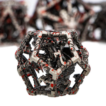 ARUOHHA Hollow DND Dice Set Blood Spatter 5-Headed Dragon D and D Dice with Gift Box, Dungeons and Dragons Role Playing Games 7P
