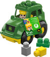 MEGA BLOKS John Deere Toddler Building Blocks Toy Set, Lil Tractor with 6 Pieces and Storage, 1 Figure, Green , Ages 1+ Years