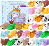 Pokonboy 30 Pcs Squishies Mochi Toys, Mini Kawaii Squishy Forest Animals Squeeze Stress Relief Toys Easter Basket Stuffers Christmas Birthday For Kids