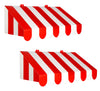 Beistle , 2 Piece 3-D Awning Wall Decorations, 24.75 x 8.75 (Red/White)