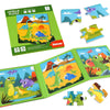 ASTARON Magnetic Puzzles for Toddlers, 16-20-25 Pieces Dinosaur Land Learning Magnet Puzzles for Road Trip, Educational Travel T