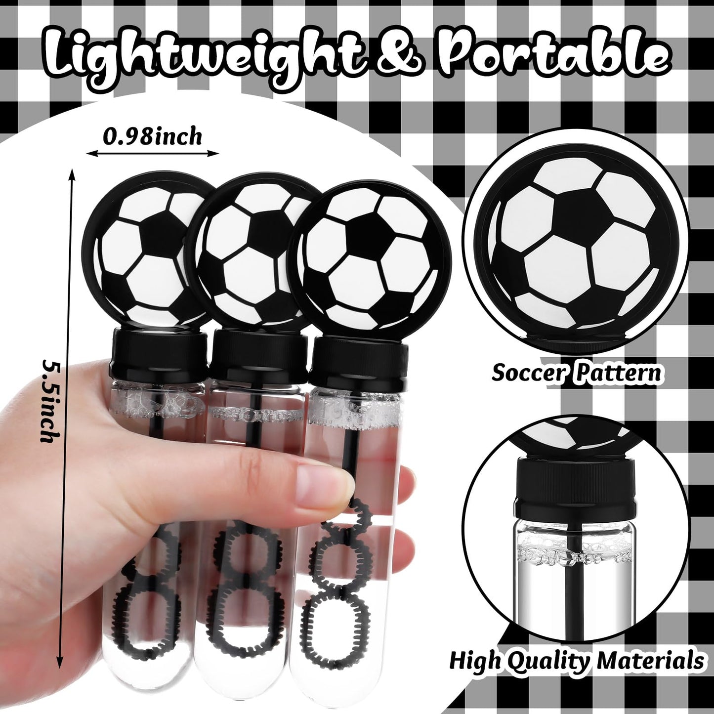 Pullcrease 16 Pcs Soccer Bubble Wands Party Favors Soccer Gifts Birthday Bubble Wand Bulk Soccer Party Decorations Soccer Theme