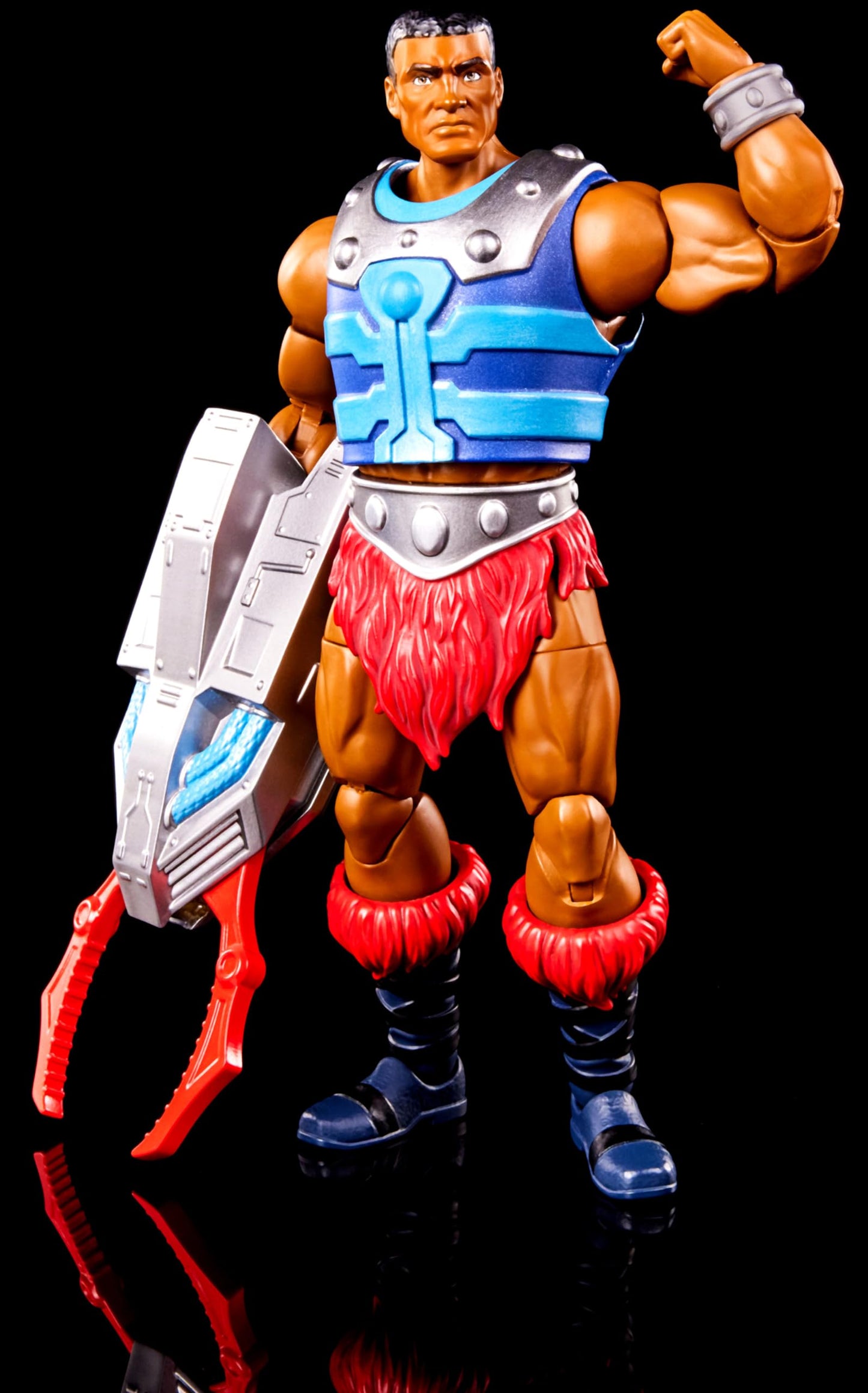 Masters Of The Universe Masterverse Action Figure Clamp Champ, Collectible With 30 Articulations, Claw Arm, Swappable Hands And Heads