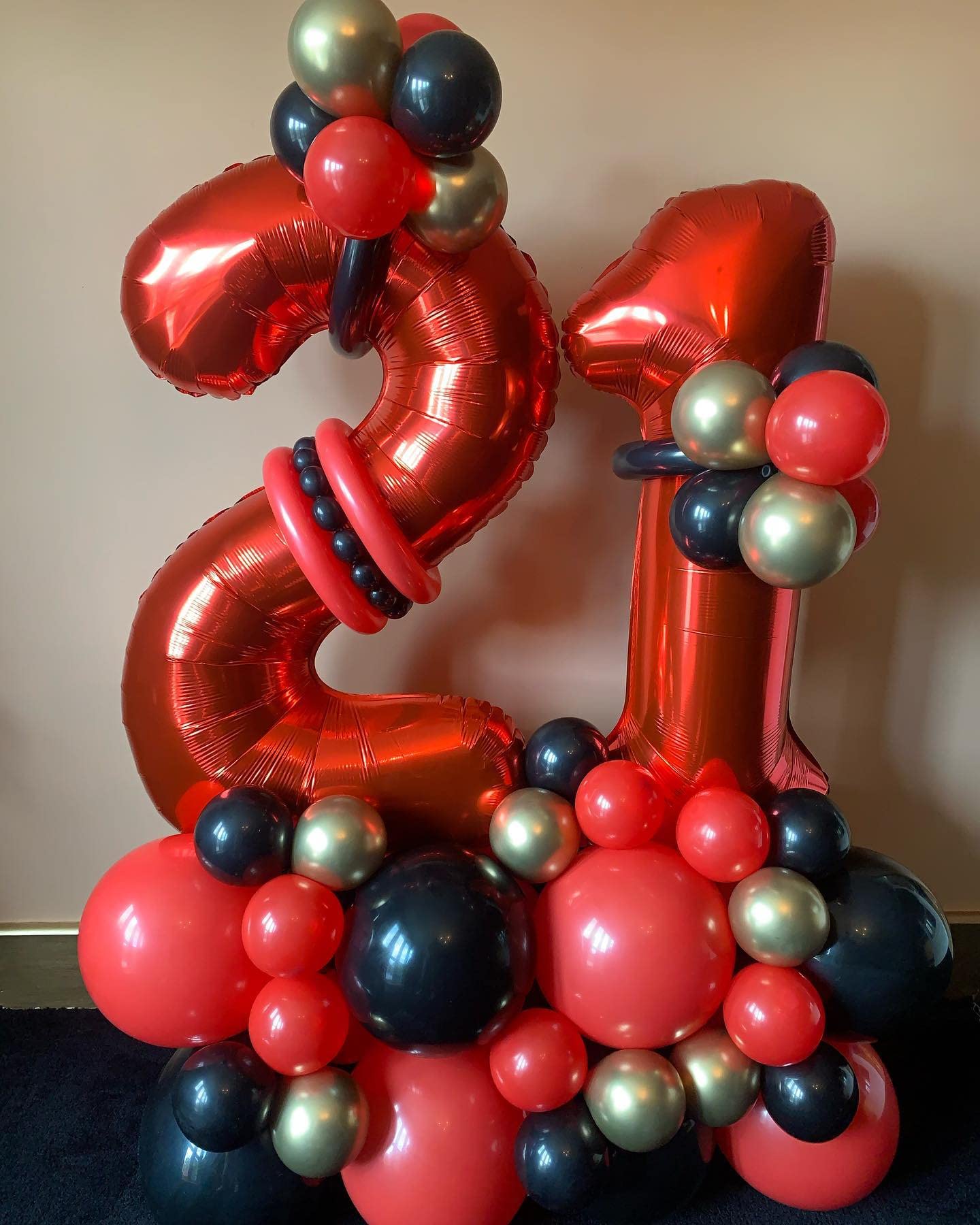 40 Inch Red 26 Number Balloons Giant Jumbo Huge 26 Or 62 Foil Mylar Helium Number Digital Balloons Red Birthday Mylar Digital Ba
