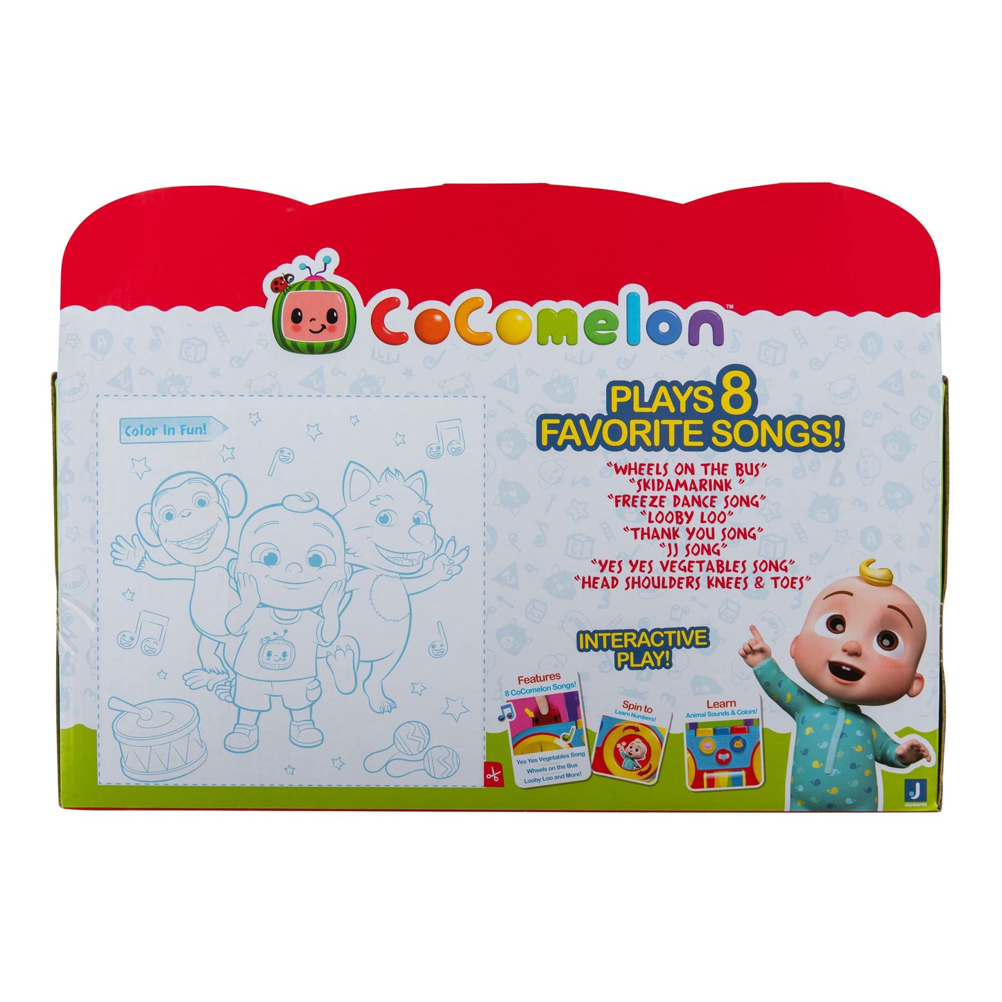 Cocomelon Dance And Play Boombox, 8 Full Songs, Colors, Animal Sounds, Numbers- Educational Music Toys, Carry N Go Handle, Toys