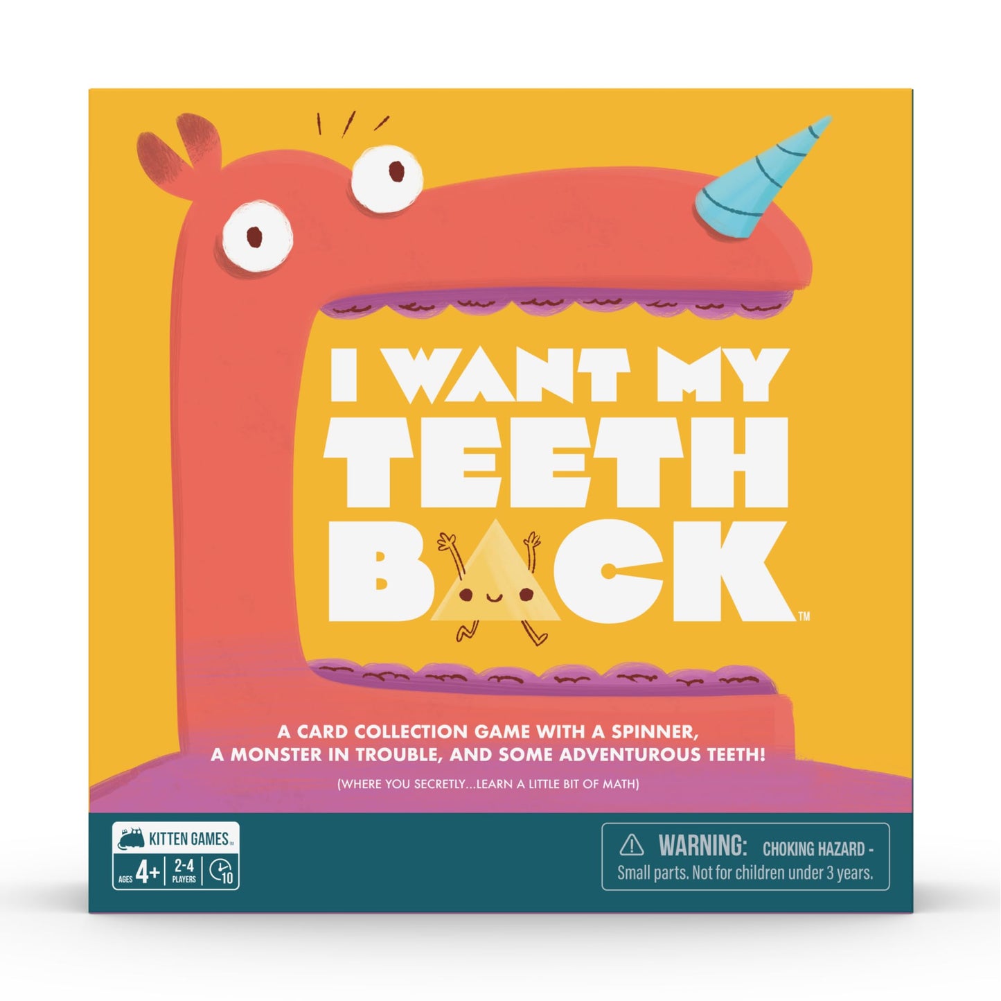 I Want My Teeth Back By Exploding Kittens - 2-4 Players - Ages 4+ - 10 Minutes To Play - Card Collecting Math Game - Educational Kids Game For Family Night