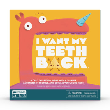 I Want My Teeth Back By Exploding Kittens - 2-4 Players - Ages 4+ - 10 Minutes To Play - Card Collecting Math Game - Educational Kids Game For Family Night