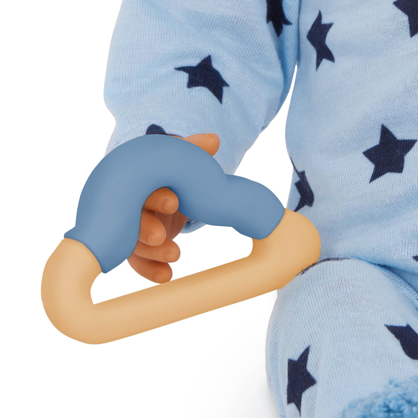 Lullababy - 14'' Baby Doll Clothing Set - Pajama Onesie Outfit - Hat With Soft 3D Spikes, Teether, Fuzzy Slippers - Imaginative